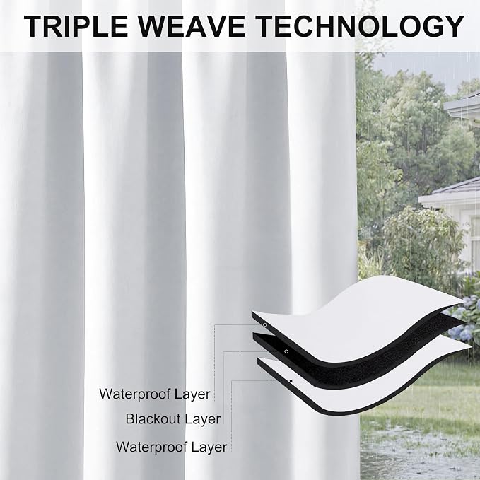 RYB HOME Outdoor Curtains 108 inches Long - Image 6