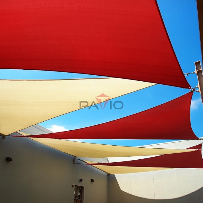 Patio Paradise 4' x 4' x 4' Sun Shade Sail Triangle Canopy Shade Cloth Fabric - Image 6