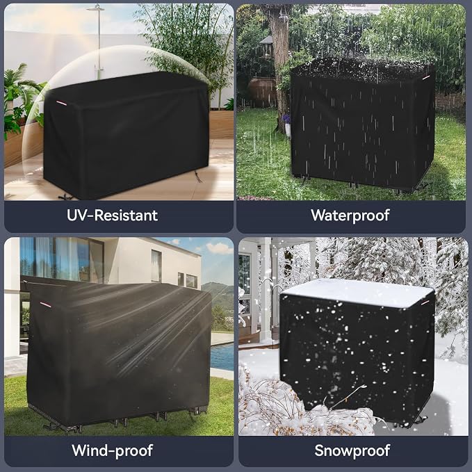 Patio Bar Height Set Cover, Waterproof Outdoor Swivel Bar Set Cover - Image 7