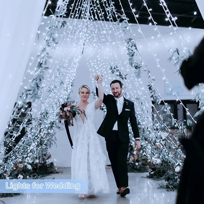 String Lights, 800 White LED Christmas Lights with Remote and Timer