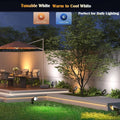 Landscape Spotlights, 4-Light Set, RGB Color-Changing, Aluminum