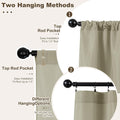 Outdoor Curtains in Taupe, 6 Panels, Waterproof Polyester, 54x95 Inch