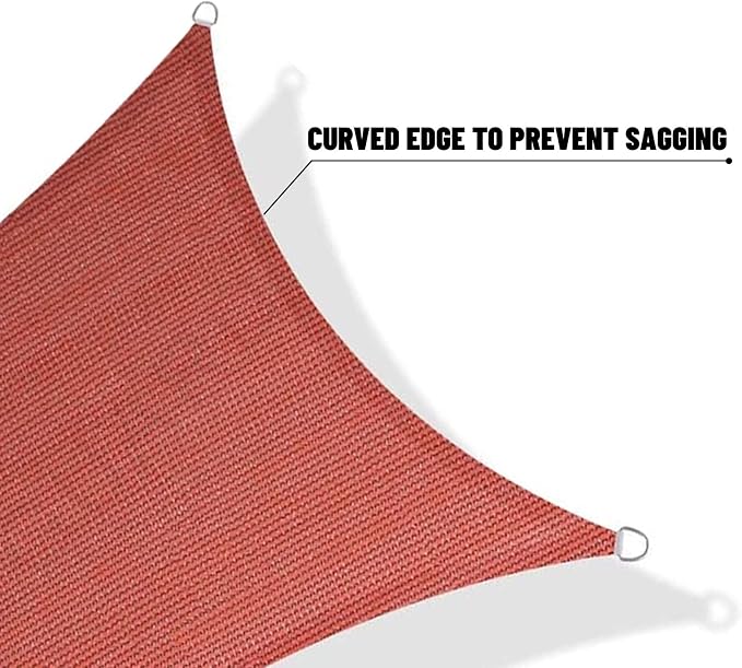 SUNNY GUARD Custom Size 16'x16'x22.6'Terra Red Sun Shade Sail Right Triangle UV - Image 7