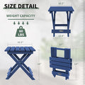 Side Table, Folding Adirondack Patio End Table, HDPE, No Assembly