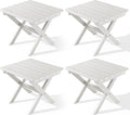 SERWALL Folding Outdoor Side Table Set of 4, Small Adirondack Side Table by SERWALL