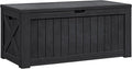 Flamaker Resin Deck Box 120 Gallon Waterproof Large Outdoor Indoor Storage Box by Flamaker