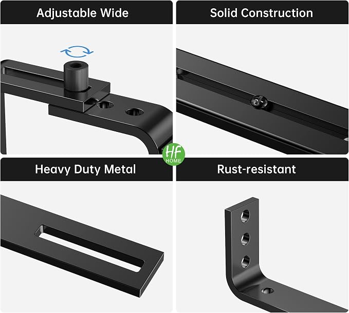 HFHOME 4PCS Adjustable Planter Window Box Planters Hanging Flower Box Holders - Image 8