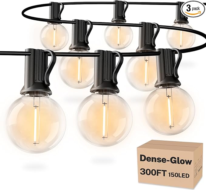 RTTY Dense-Glow 300FT Modular Professional Outdoor String Lights System by RTTY