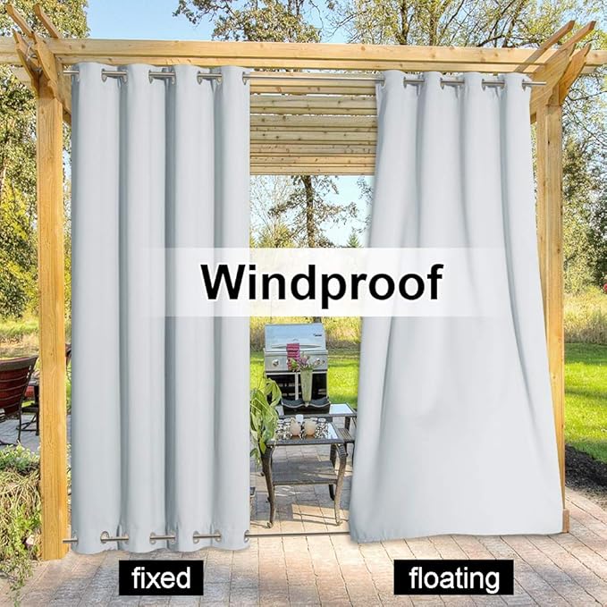 NICETOWN 2 Panels Outdoor Curtains - Image 5