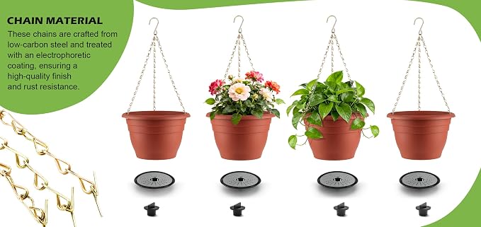 Hanging Planters 10 Inch, Self Watering Hanging Basket - Image 6
