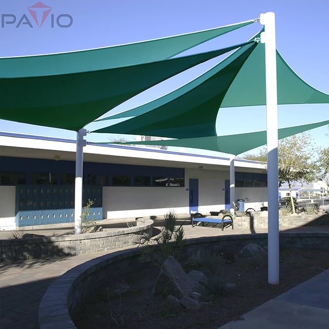 Patio Paradise 15' x 15' x 15' Sun Shade Sail Triangle Canopy Shade Cloth - Image 6
