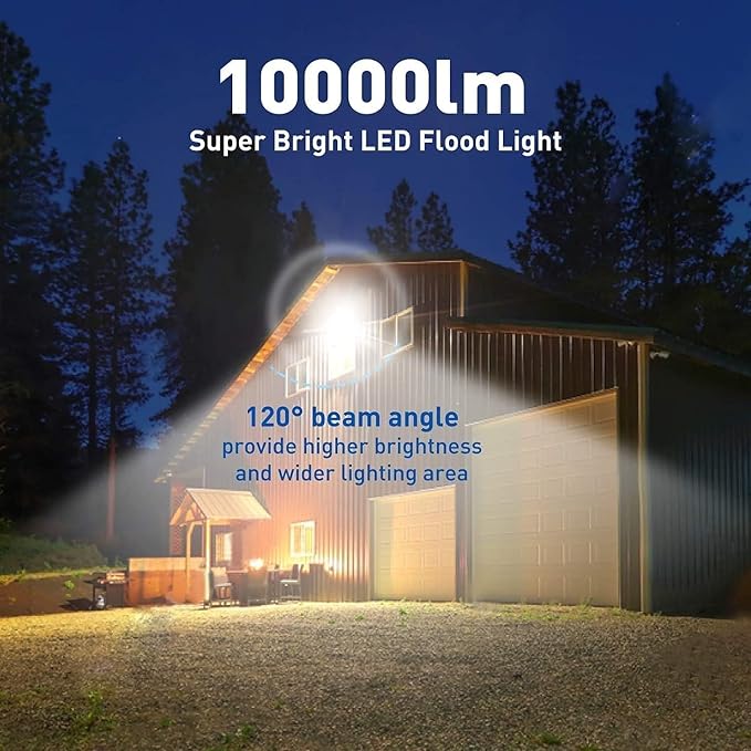 4Pack LED Flood Light Outdoor, 150W LED Work Light 15500lm - Image 3