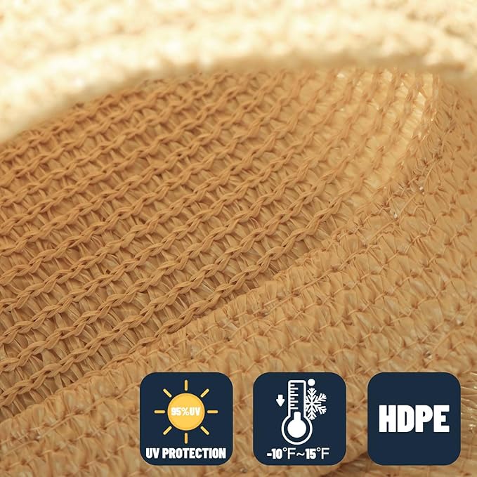 SUNNY GUARD Custom Size 16'x32' Rectangle Sand UV Block Sunshade - Image 4