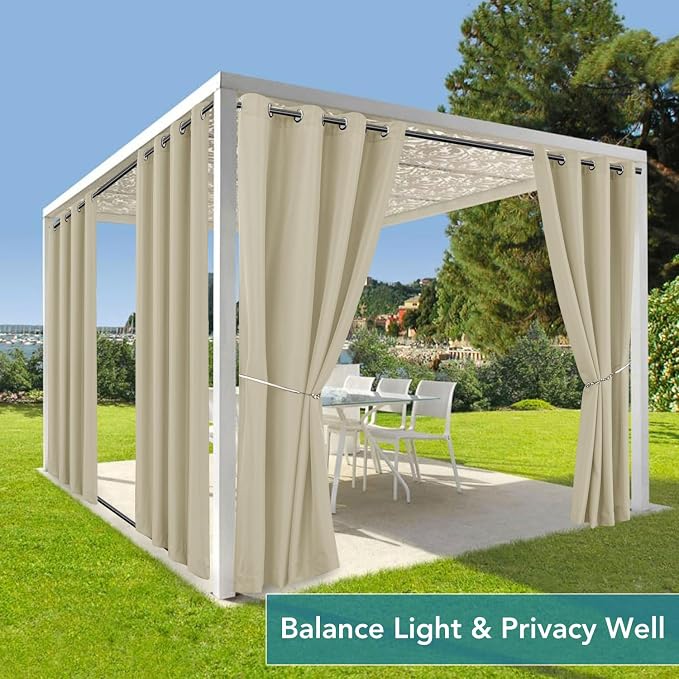 HolidayIdeas 4 Panels Outdoor Curtains - Image 5