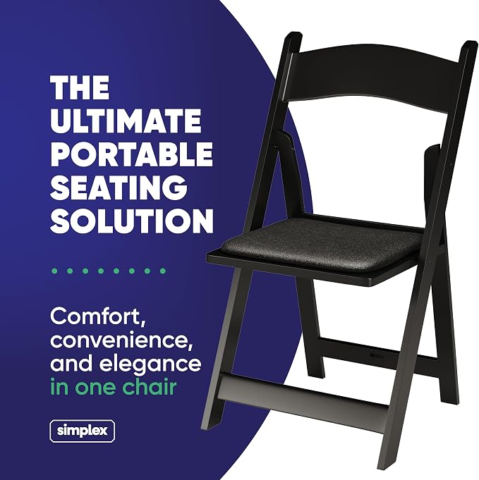 200 Black Resin Stackable Folding Chair - Image 5