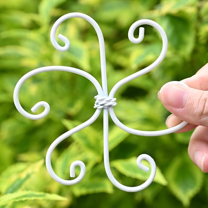 5PCS Monstera Plant Support Hook White 4.1 * 4.1 Inch – Set of 5 Durable Metal - Image 5