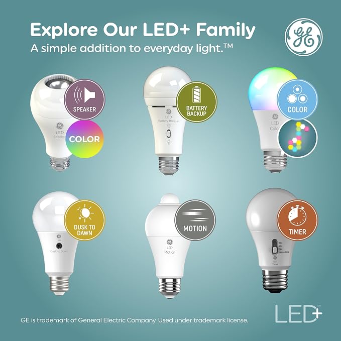 GE LED+ Motion LED Light Bulbs, PAR38 Outdoor Security Floodlights, Warm White - Image 6