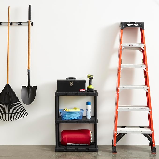 Gracious Living 3 Shelf Knect-A-Shelf Solid Light Duty Storage Unit 12 x 24 x - Image 2