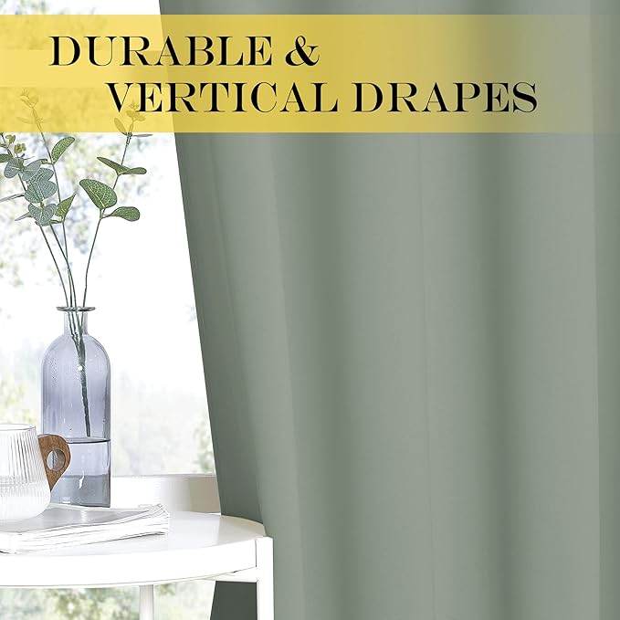 NICETOWN Blackout Drapery Curtain Panel 90 inches Long - Image 4