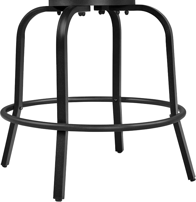 Yaheetech Patio Swivel Barstools Outdoor Chairs Set of 6, High Bistro Stools - Image 9