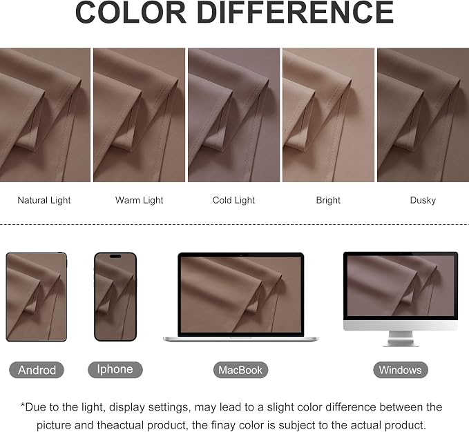RYB HOME Outdoor Curtains for Patio Waterproof Block Sunlight Thermal Insulated - Image 6