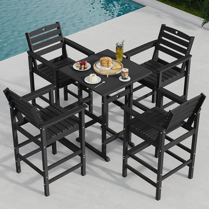 Patio Bar Table, Adirondack Table1 Pieces Set, Bar Height outdoor bar table Set - Image 3