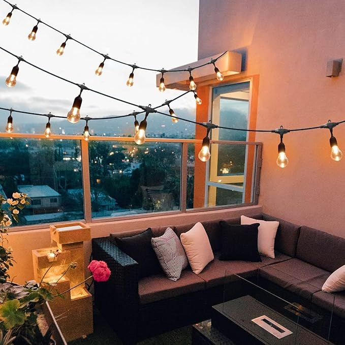 Outdoor String Lights, 35 Ft Multicolor LED with Remote