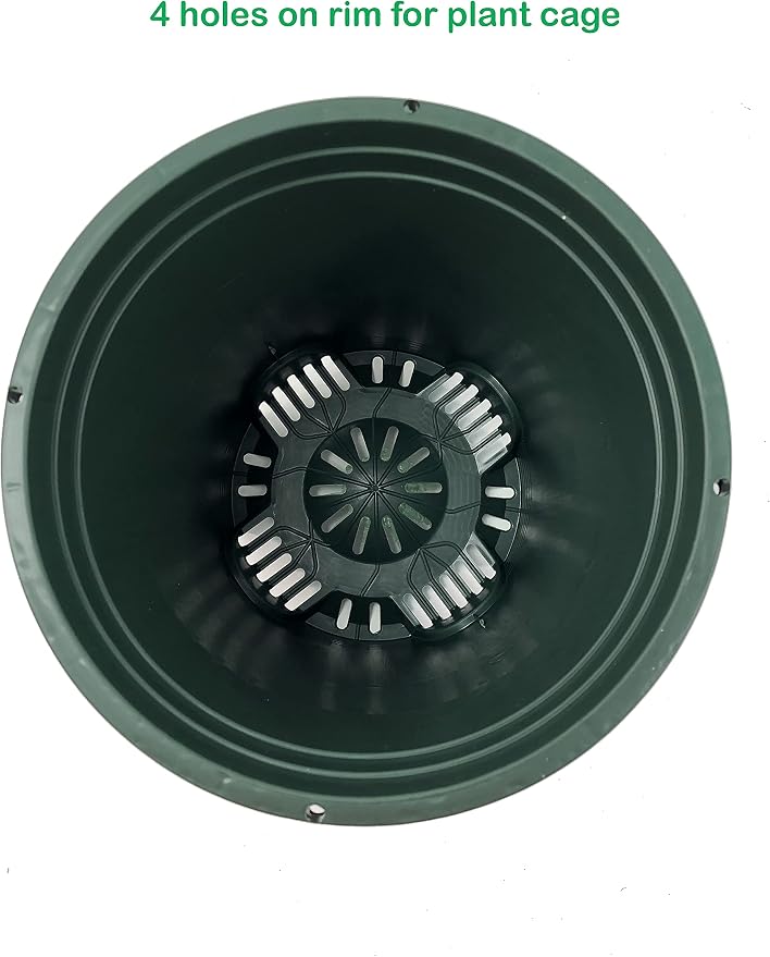 3 Gallon 10-Pack Nursery Pot Green Plastic Planters - Image 3