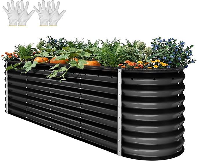 YITAHOME 24" Tall 9 in 1 Large Raised Garden Bed Kit, Outdoor Above Ground by YITAHOME