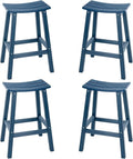 Weatherproof Bar Stools Set of 4, Saddle Seat, Bar Height Stools by LAHAAP