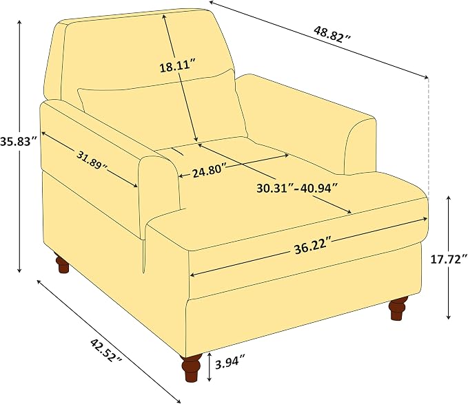 Chaise Lounge Accent Chair Indoor - Image 2