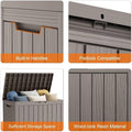 Deck Box, 45 Gallon Resin Lockable Waterproof Outdoor Storage