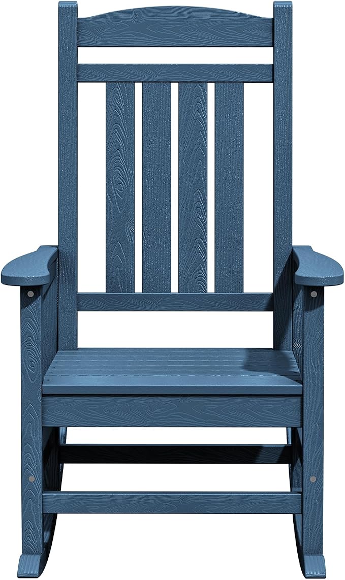 KINGYES Oversized Outdoor Rocking Chair Set of 4, High Density Polyethylene - Image 9