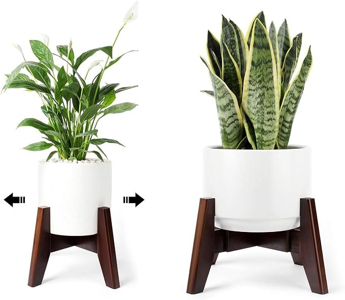 Seanmi Plant Stands for Indoor Plants, Bamboo Plant Stand, Mid Century Plant by Seanmi
