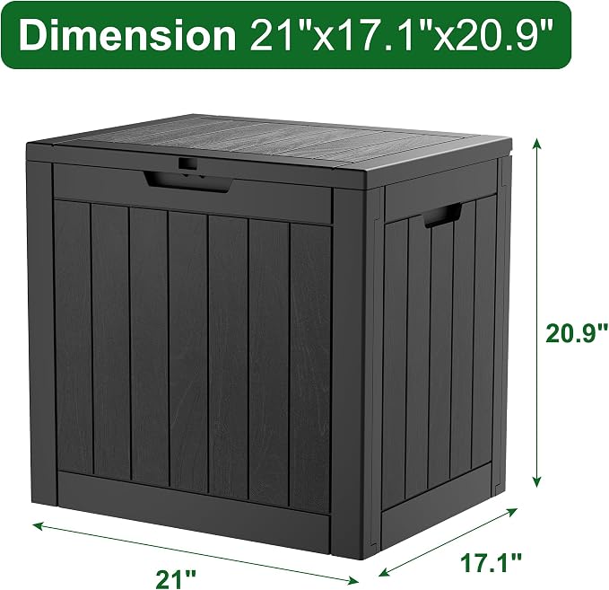 Outdoor Storage Box, Resin Deck Boxes Indoor and outdoor, Waterproof Storage - Image 2