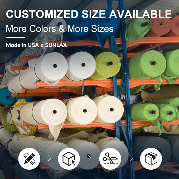 SUNLAX Sun Shade Sail 10' x 15' Turquoise Blue Rectangle Canopy Sail Shade - Image 5