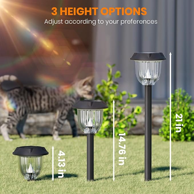 AOSEA Christmas Solar Pathway Lights Outdoor Waterproof, Solar Powered Garden - Image 4
