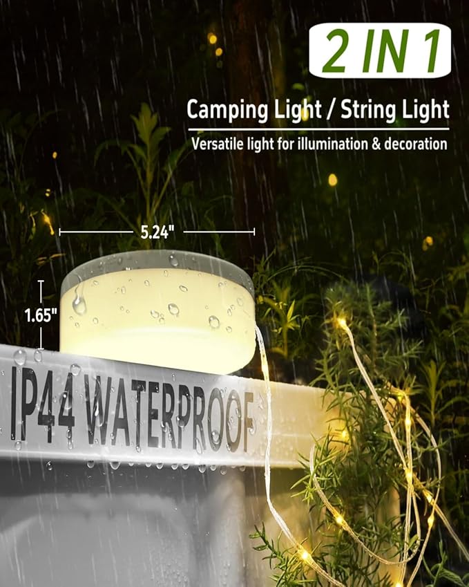 String Lights, 150 LED Solar Lantern with Remote and USB Charging