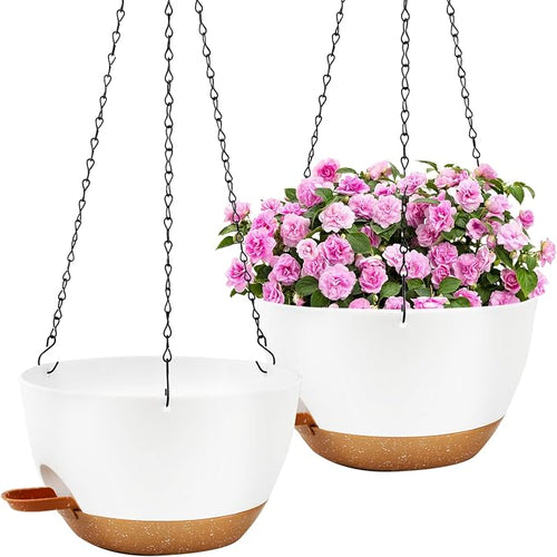 12 inch Hanging Planters for Indoor Plants, 2 Pack Self-Watering Hanging by Unknown