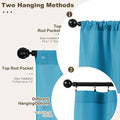 Outdoor Curtains, Waterproof Teal Polyester, 6 Panels 54x84 Inch