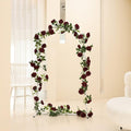 Artificial Greenery Rose Vine Garland, 2 Pack, 73 Inch, Burgundy