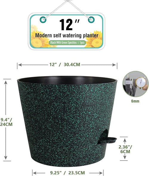 12 inch Large Self Watering Pots - Image 2