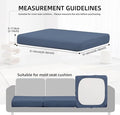 Outdoor Cushion Covers, 8 Pack Stretch Fit in Grey Blue