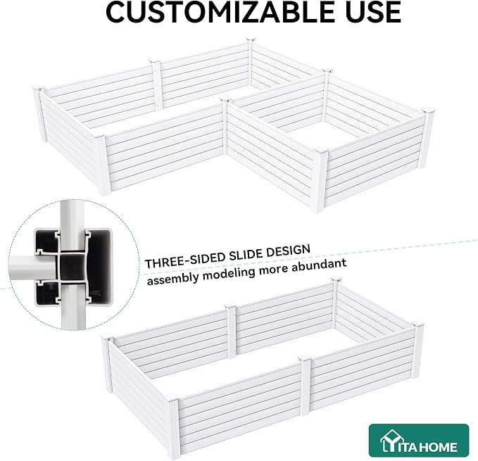 YITAHOME 48x48x24 in Plastic Raised Garden Bed 2pcs - Image 8