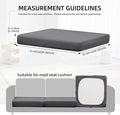 Cushion Covers, 8 Pack Grey Stretch Outdoor Patio Cushion Slipcovers