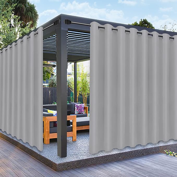 PureFit Outdoor Curtains for Patio Waterproof Weatherproof, UV and Fade by PureFit