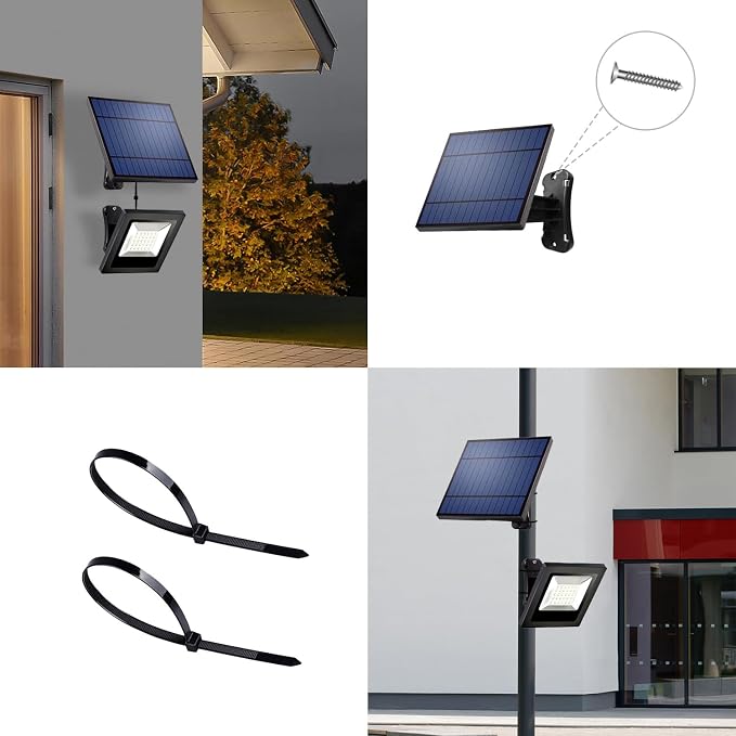 Solar Lights Outdoor Dusk to Dawn 4400mAh Solar Flood Lights Waterproof LED - Image 5