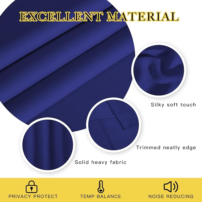 NICETOWN Blackout Drapery Curtain Panel 90 inches Long - Image 2