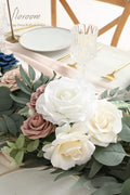 Artificial Flower Garland 6ft Eucalyptus Willow Vine, Dusty Rose Navy