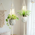 Macrame Plant Hanger with Grow Light: 2 Pack Sturdy Hanging Planters by Unknown